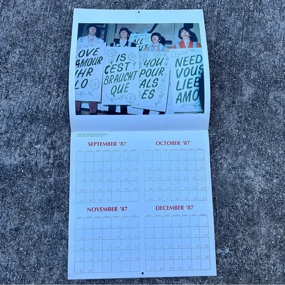 The Beatles 1988 Calendar with Red Roses - Picture 2 of 3